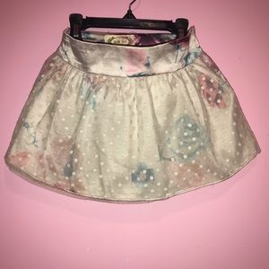 Joyfolie Mia Joy Ivory Floral Lace Skirt Size 2T
